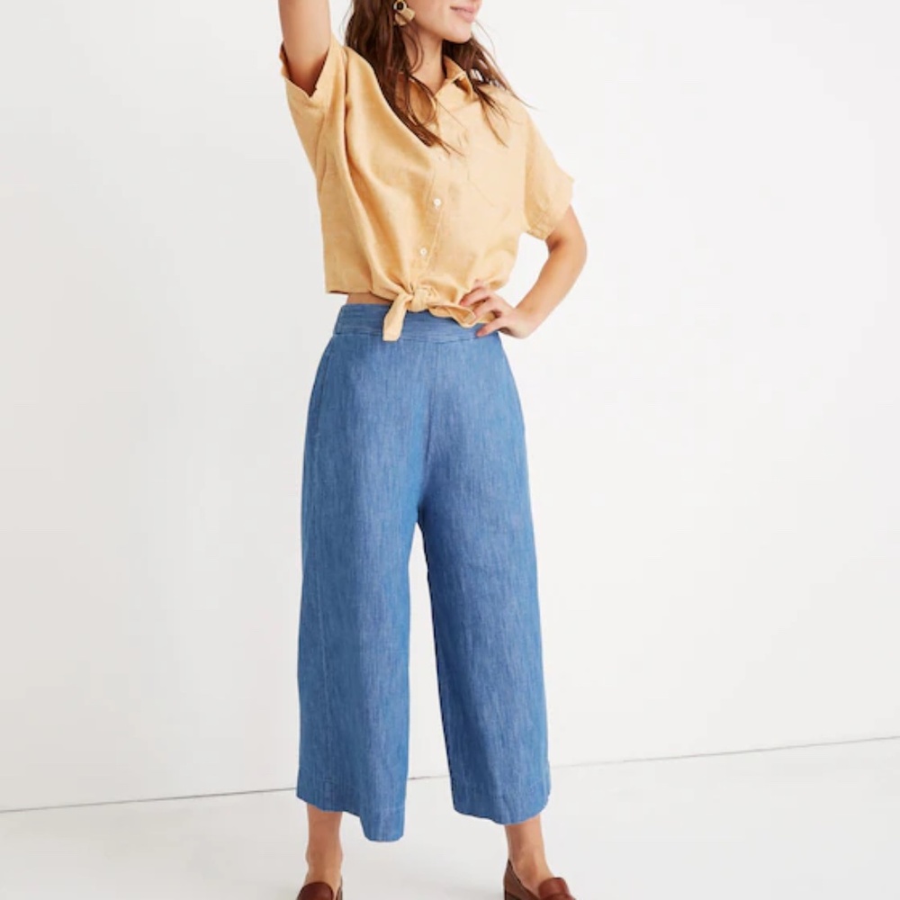 Madewell  chambray Houston pull on pant